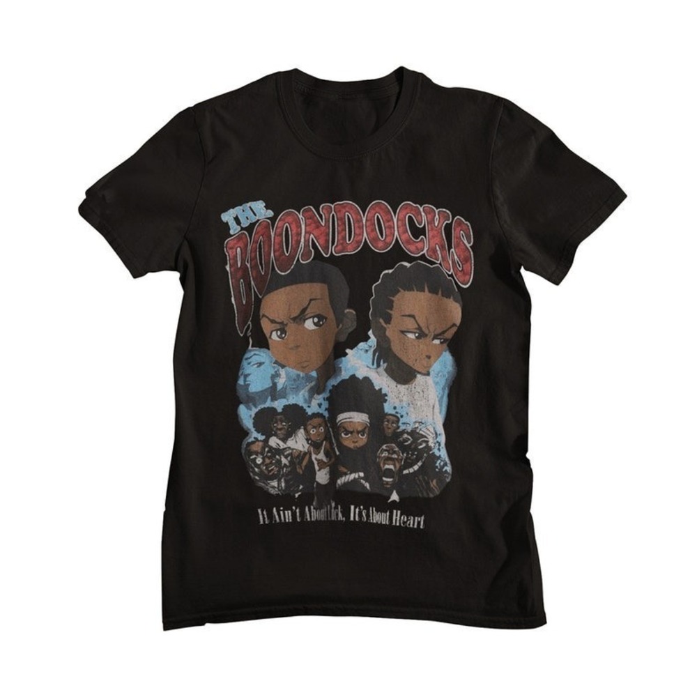 The Boondocks T-shirt It Ain_t About Lock - It_s About Heart Cartoon Shirt